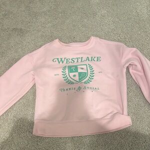 Cat & Jack Pink Sweatshirt with Green Print